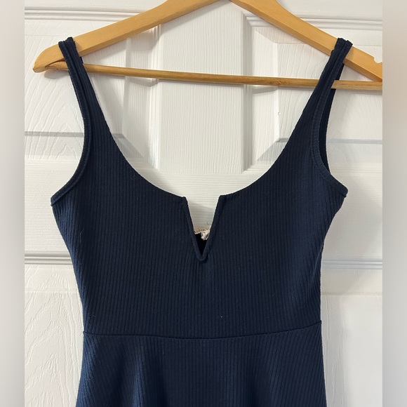 Ribbed Fit and Flare A Line Midi - Picture 2 of 4